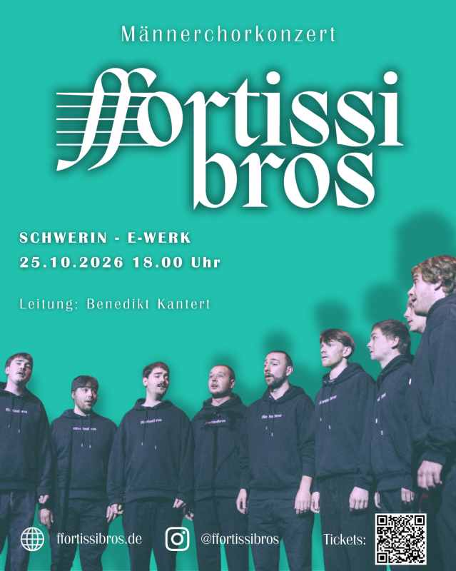 Afficheontwerp voor het concert op 25 oktober 2026, 18.00 uur in het E-Werk in Schwerin // © Konstantin Pohl Afficheontwerp voor het concert op 25 oktober 2026, 18.00 uur in het E-Werk in Schwerin // © Konstantin Pohl