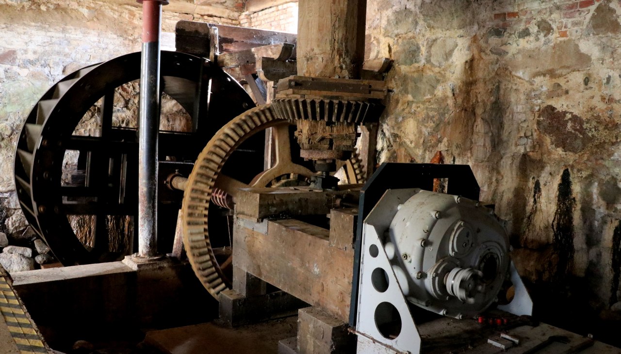 Wasserrad und K&ouml;nigswelle, &copy; Oskar Gladis, Verein Wasserm&uuml;hle Hanshagen