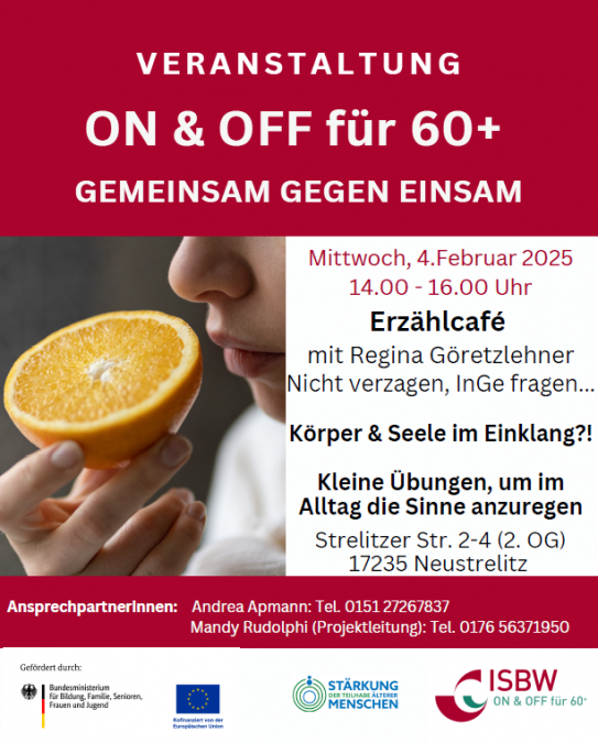 Gemeinsam gegen Einsam, &copy; ISBW/ Andrea Apmann