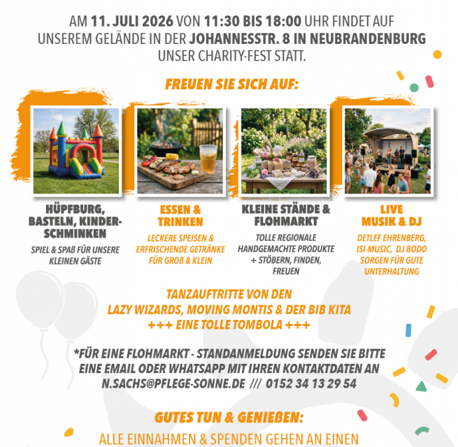 PflegeSonne Charity Fest - Flyer (R&uuml;ckseite) // &copy; Norr Design MV