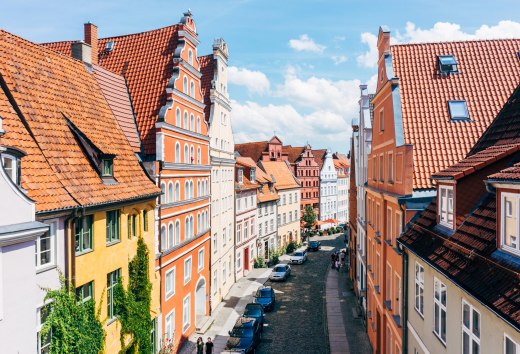 Einblick in die Gassen der Rostocker Altstadt // © MV-T/Gänsicke Einblick in die Gassen der Rostocker Altstadt // © MV-T/Gänsicke