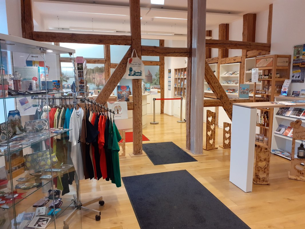 Winkel van de Tourist Info Plau am See // © Tourist Info Plau am See GmbH Winkel van de Tourist Info Plau am See // © Tourist Info Plau am See GmbH
