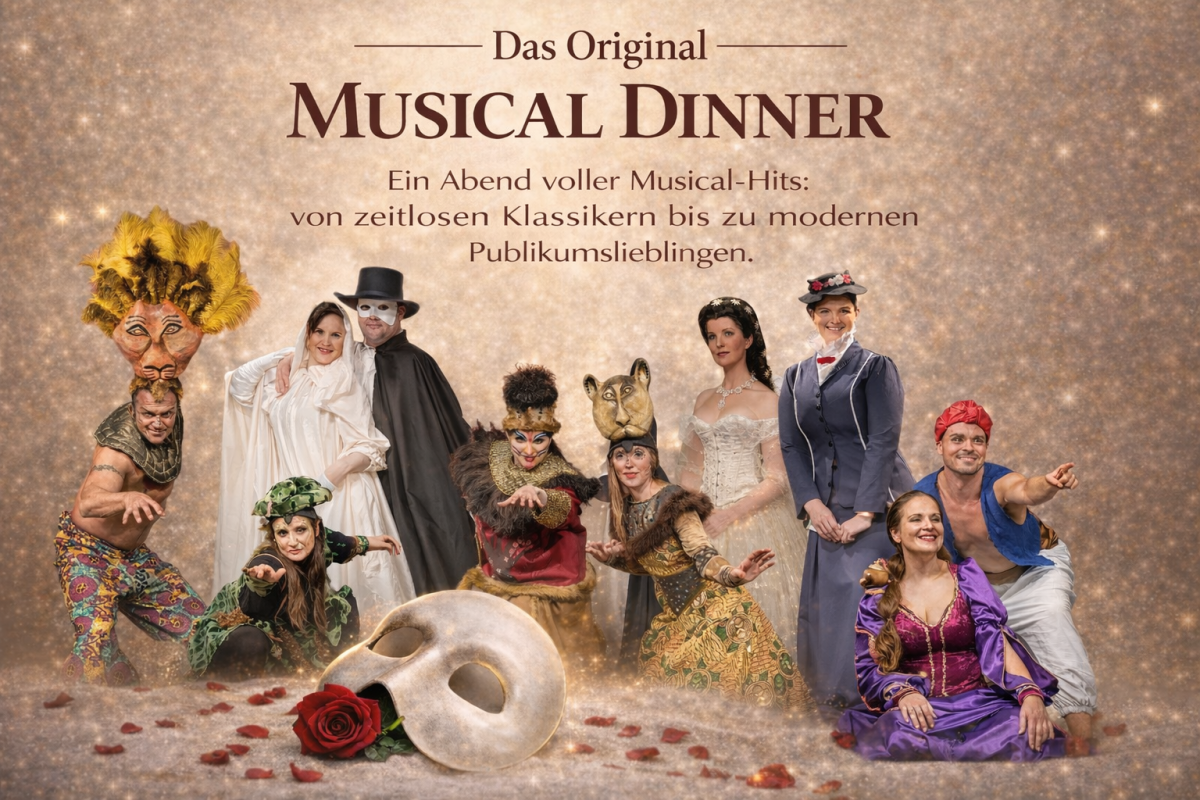 Diese Musical-Dinner-Show bringt das Flair der großen Bühnen mit stimmgewaltigem LIVE-GESANG in das erlesene Ambiente anspruchsvoller Gastronomie – Sie werden begeistert sein! // © Glamour Events Diese Musical-Dinner-Show bringt das Flair der großen Bühnen mit stimmgewaltigem LIVE-GESANG in das erlesene Ambiente anspruchsvoller Gastronomie – Sie werden begeistert sein! // © Glamour Events