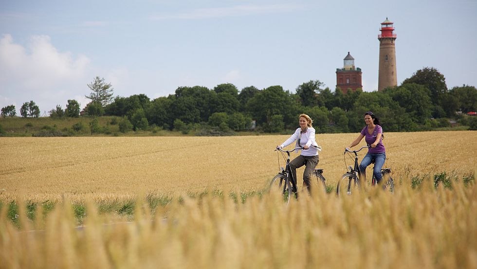 De Windland Wittow met Kaap Arkona biedt fietsers ideale omstandigheden voor gevarieerde tochten. // &copy; Tourismuszentrale R&uuml;gen