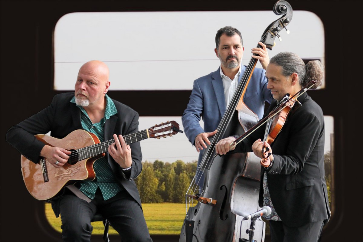 Thomas Braun Trio,Thomas Braun (Geige & Fl&uuml;gelhorn), Andreas Gomoll (Gitarre) und Enrique Marcano Gonz&aacute;lez (Kontrabass), &copy; Thomas Braun