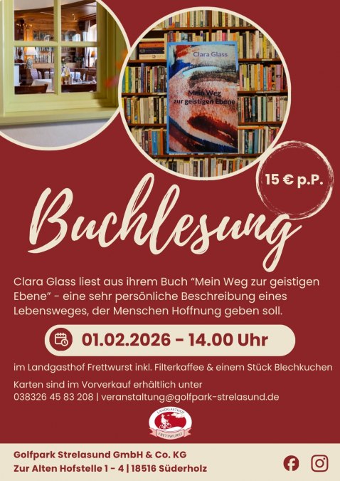 Buchlesung im Golfpark Strelasund, © Golfpark Strelasund Buchlesung im Golfpark Strelasund, © Golfpark Strelasund