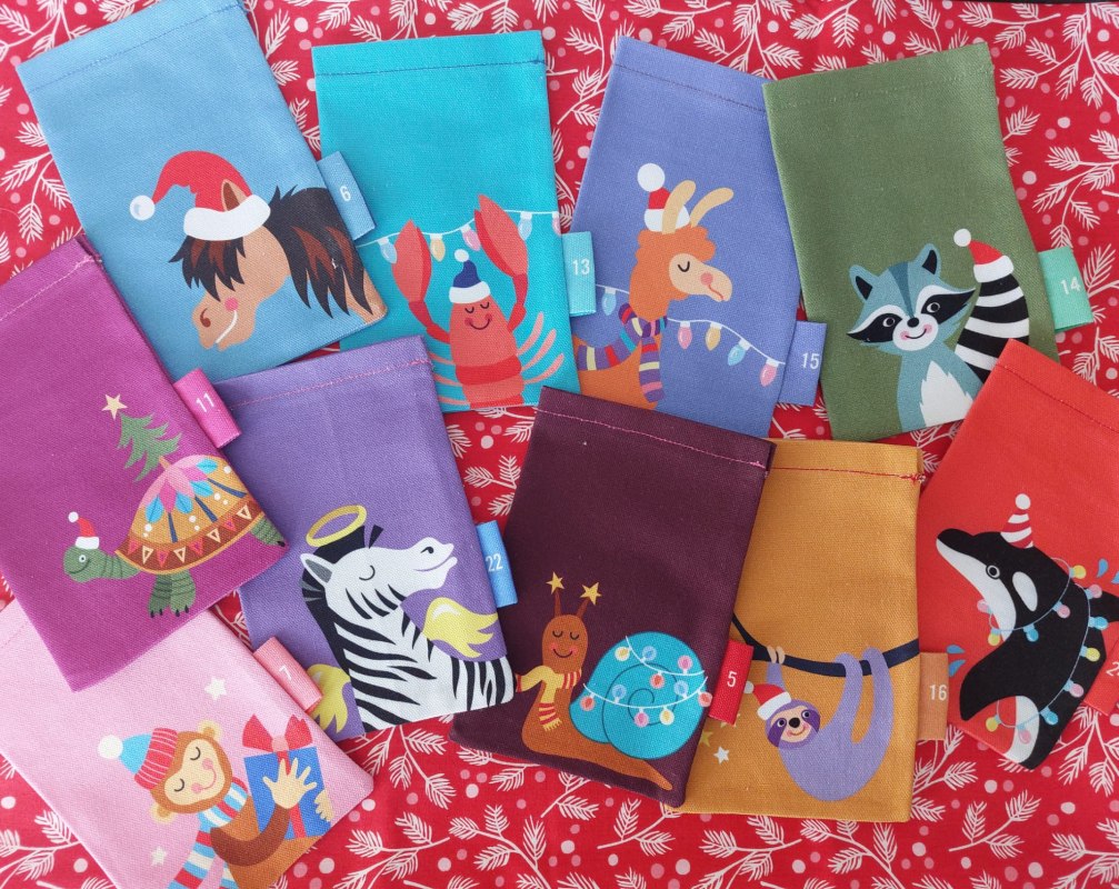 Genaaide zakjes voor de adventskalender // © Grit Wurlich Genaaide zakjes voor de adventskalender // © Grit Wurlich