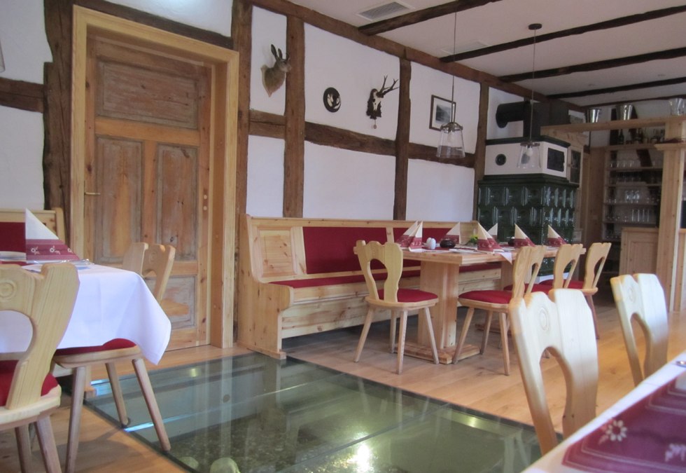 Restaurant van de watermolen in Hanshagen. Regionale gerechten, &copy; Wasserm&uuml;hle Hanshagen