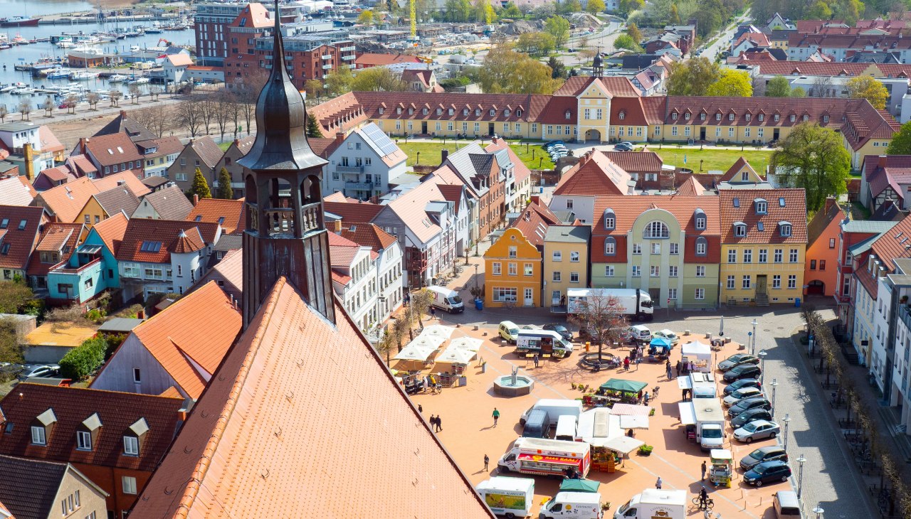 Blick vom Barther Kirchturm, © Arndt Gläser Blick vom Barther Kirchturm, © Arndt Gläser