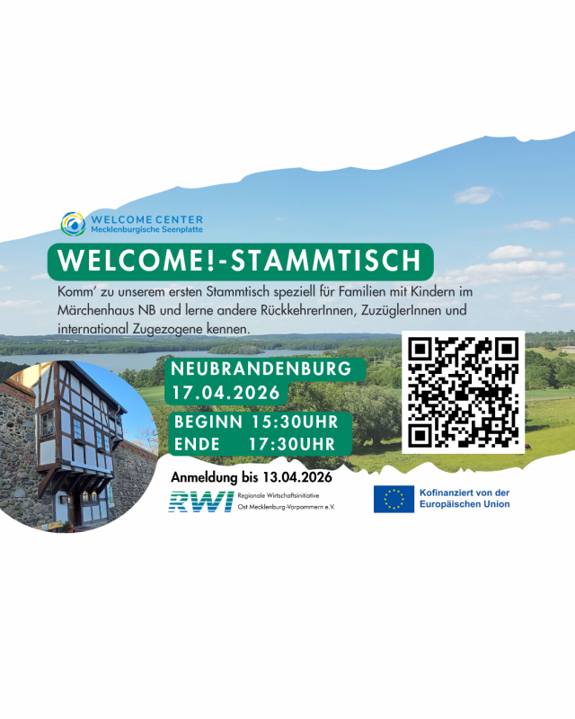 Welcome! - Stammtisch Neubrandenburg // © Welcome Center MSE Welcome! - Stammtisch Neubrandenburg // © Welcome Center MSE