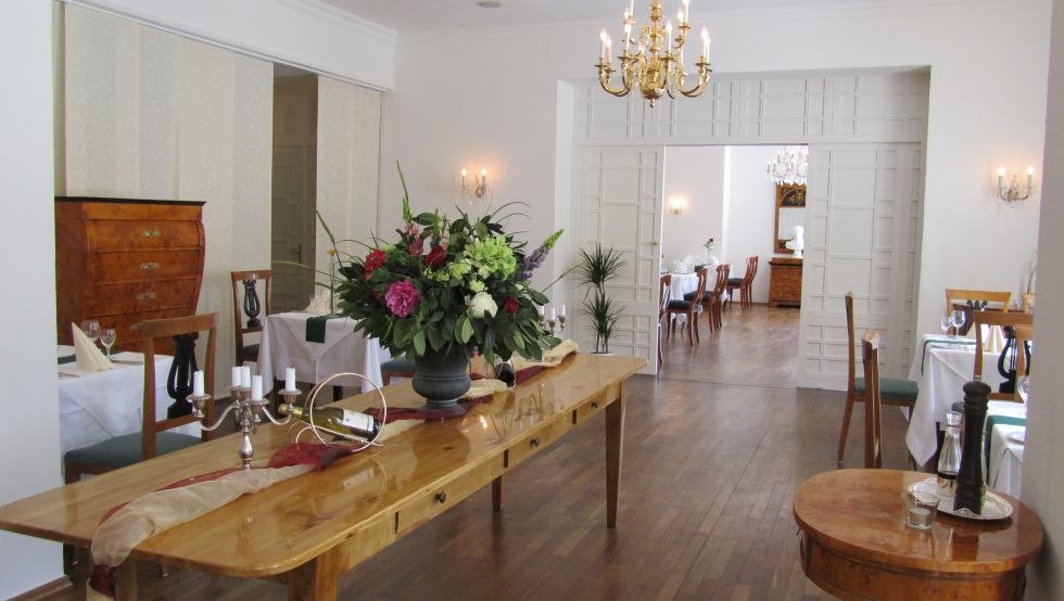 Restaurant in het Friedrich-Franz-Palais, © Hotel Friedrich-Franz-Palais Restaurant in het Friedrich-Franz-Palais, © Hotel Friedrich-Franz-Palais