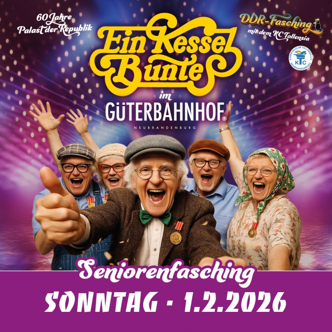 Seniorenfasching_2026, &copy; G&Uuml;TERBAHNHOF Neubrandenburg