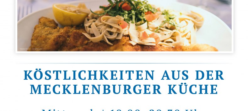 Rustikal angerichtete regionale Spezialitäten aus Mecklenburg, z. B. Fisch, Fleisch und frische Beilagen, appetitlich präsentiert., © spreepiraten® Rustikal angerichtete regionale Spezialitäten aus Mecklenburg, z. B. Fisch, Fleisch und frische Beilagen, appetitlich präsentiert., © spreepiraten®