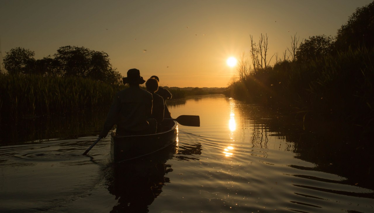 Bibertour - Abendstimmung auf der Recknitz, &copy; Martin Hagemann