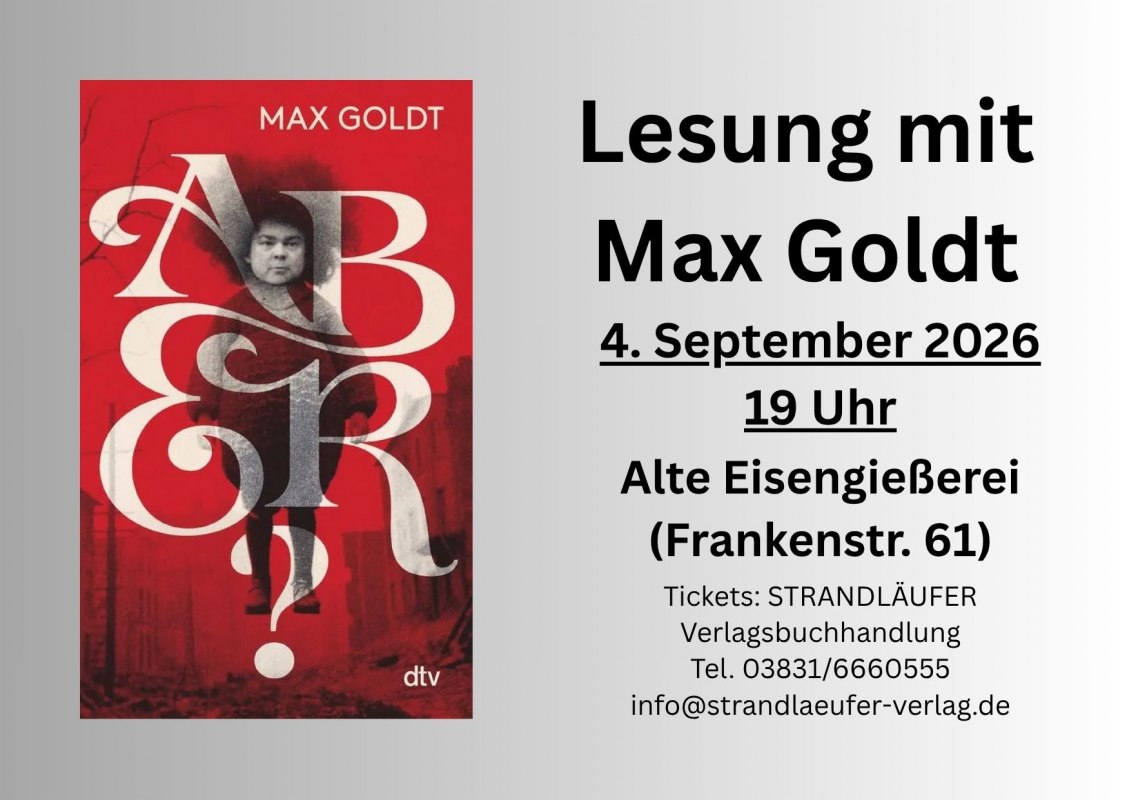 Lesung mit Max Goldt // © STRANDLÄUFER Verlagsbuchhandlung Lesung mit Max Goldt // © STRANDLÄUFER Verlagsbuchhandlung