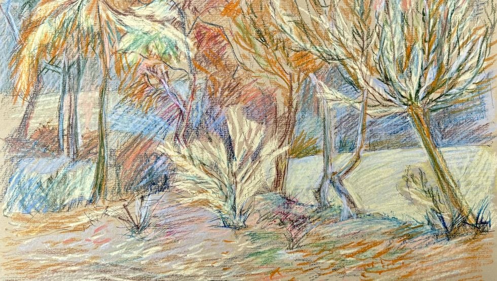 Pastellzeichnung Anita Topa - Michaels-Landschaft, &copy; Antje Fuhrmann