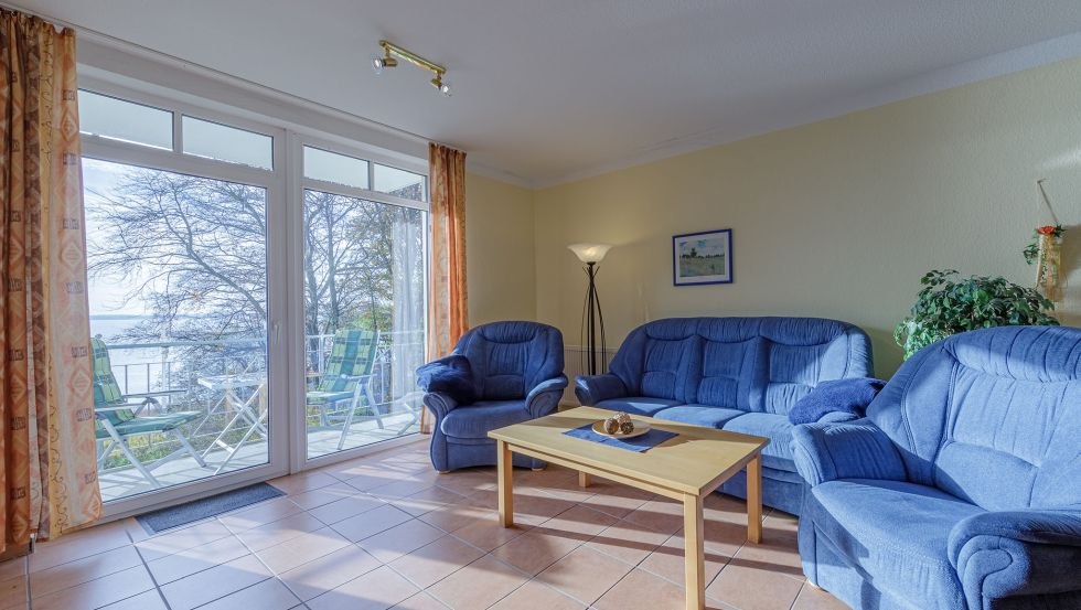 Woongedeelte van het vakantieappartement Seerose, © Andre Pretzel Woongedeelte van het vakantieappartement Seerose, © Andre Pretzel