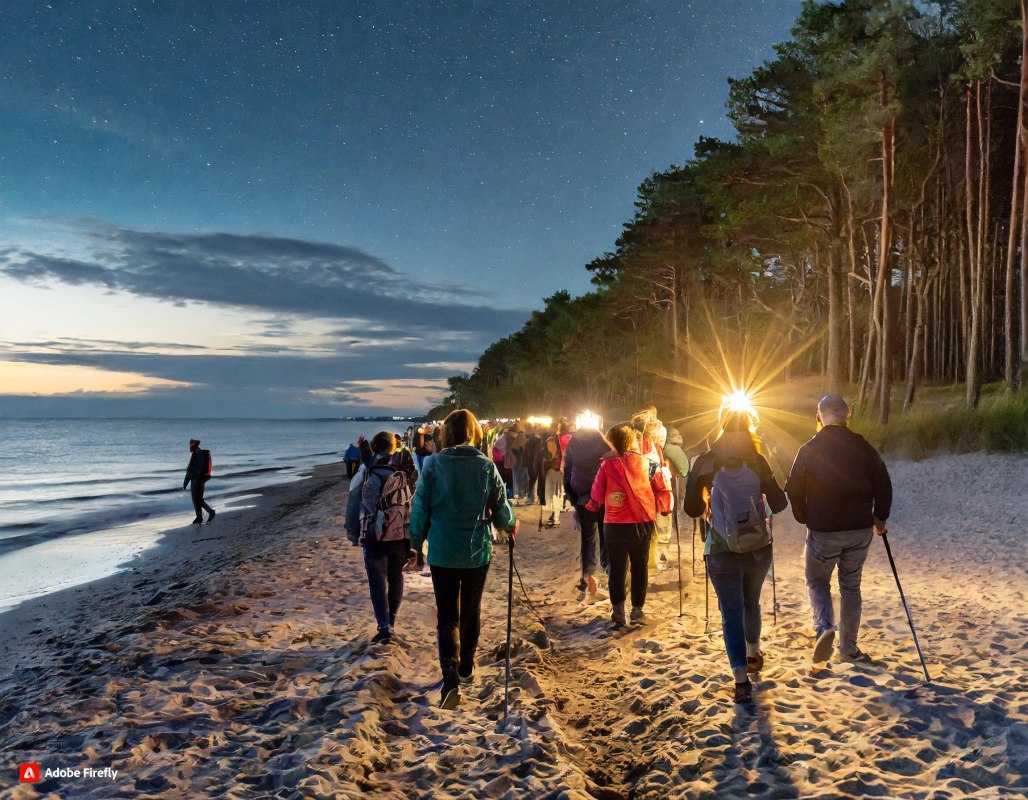 Fackelwanderung "Inselleuchten", &copy; Fackelwanderung am Strand.jpg