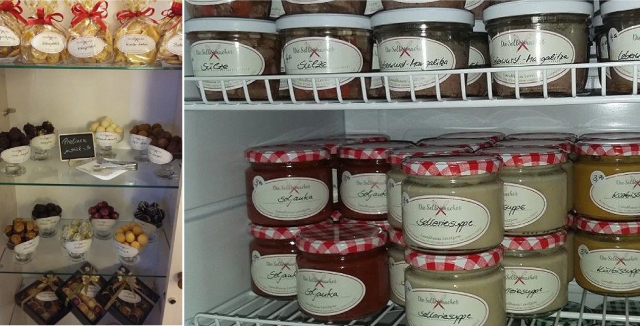 Was im Restaurant schmeckt, kann man im Hofladen auch kaufen f&uuml;r zu Hause. // &copy; Landhaus Levitzow