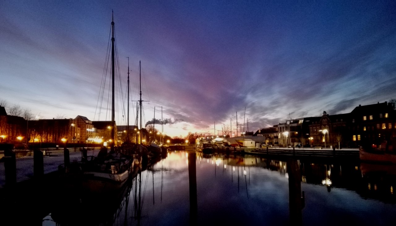 Museumshafen Greifswald im Winter, &copy; TVV/Bock