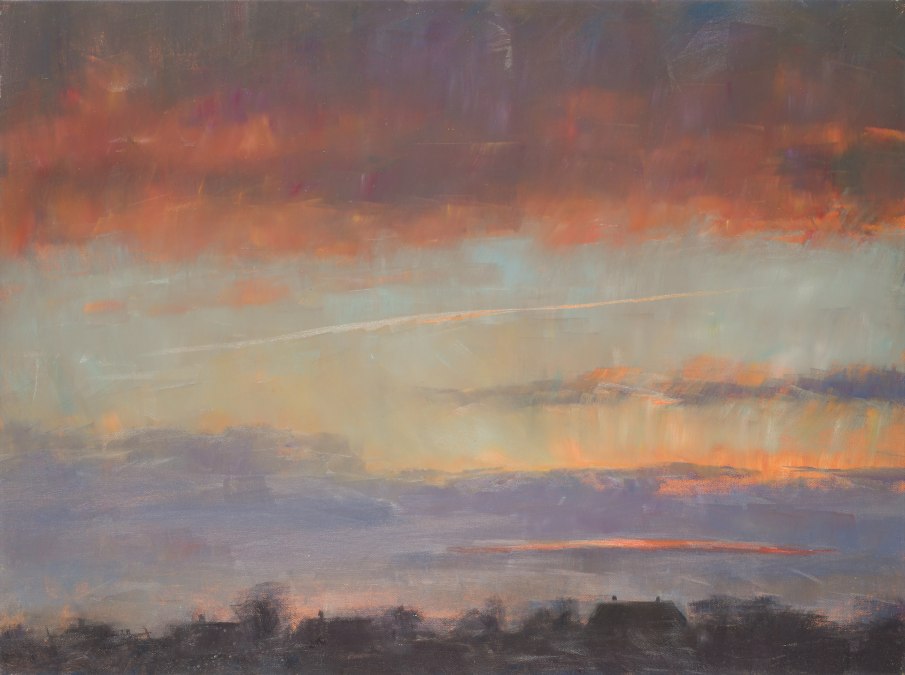 Frauke Gloyer_Feuriger Abendhimmel_2017_Öl auf Leinwand, &copy; Ina Steinhusen