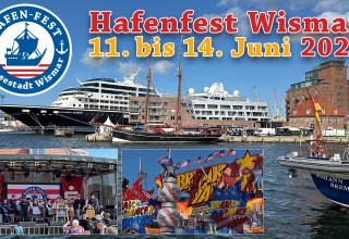 Willkommen beim gro&szlig;en Volksfest im Alten Hafen Wismar! // &copy; Carsten Raum