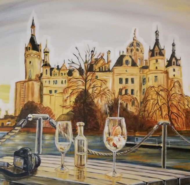 Aussicht mit Aperitif - Acryl auf Leinwand // &copy; Ren&eacute; Perkuhn