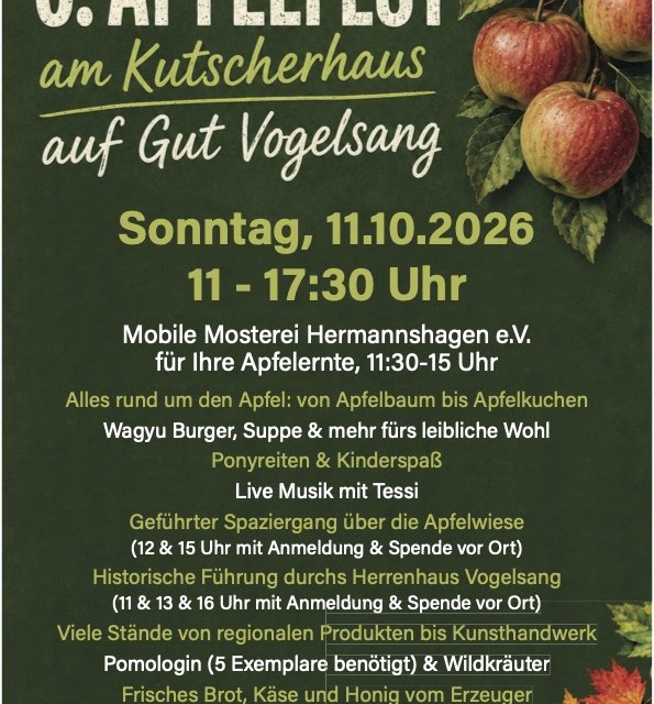 Plakt 6. Apfelfest // &copy; Kutscherhaus Gut Vogelsang