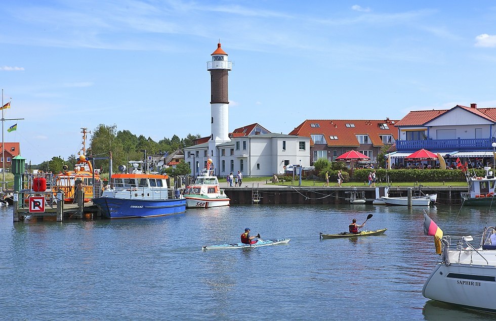 Der Leuchtturm im Timmendorfer Hafen // &copy; Kurverwaltung Ostseebad Insel Poel, Ren&eacute; Legrand