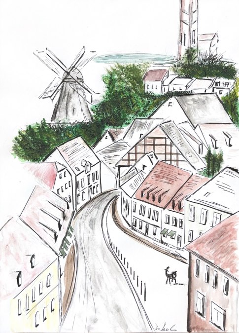 Die Zeichnung ist Teil der Ausstellung, © Kathrin Hanisch Die Zeichnung ist Teil der Ausstellung, © Kathrin Hanisch