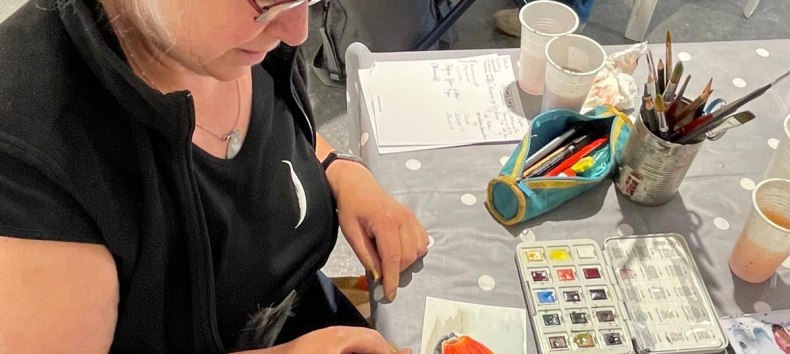 Martina Rieck in einem Workshop // &copy; Martina Rieck