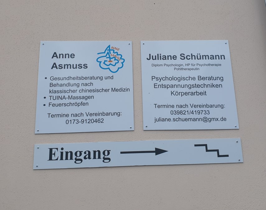 Praxisschild, © Anne Asmuss