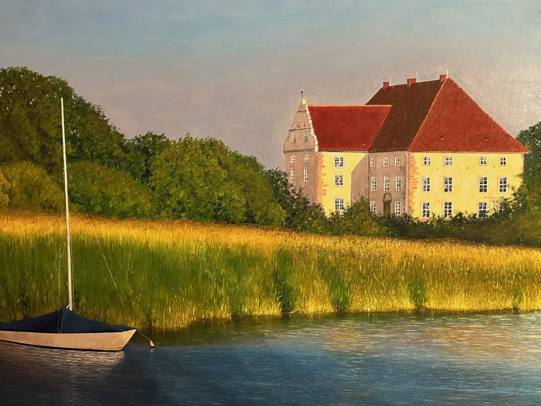 Kasteel Trechow Uitzicht vanaf het meer van Trechow, schilderachtig gerealiseerd door Christoph von Lowtzow. // &copy; Christian Schierning