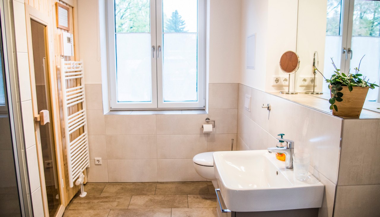 Vier Ferienwohnungen haben eine eigene Sauna, &copy; Lichthof Neubrandenburg