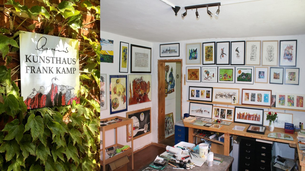 Blick in das Innere des Kunsthaus Frank Kamp // &copy; Rainer Gra&szlig;muck