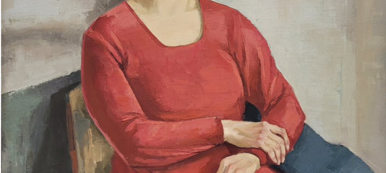 Frau im roten Kleid von Hedwig Holtz-Sommer // &copy; Galerie im Kloster