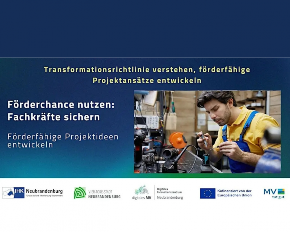 Informationsveranstaltung zur Transformationsf&ouml;rderung f&uuml;r Unternehmen in MV, &copy; Digitales Innovationszentrum Neubrandenburg