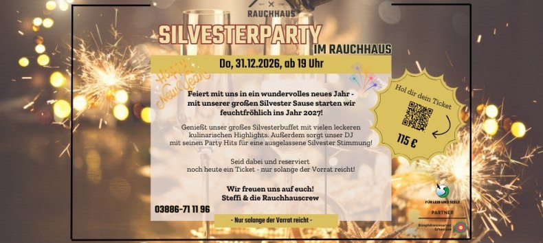 Silvesterparty im Rauchhaus Möllin // © Rauchhaus Möllin Silvesterparty im Rauchhaus Möllin // © Rauchhaus Möllin