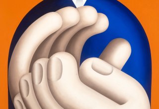 Hans Ticha: Klatscher (1), 1982, &Ouml;l auf Leinwand, 80 x 60 cm, Deutsches Historisches Museum, &copy; Hans Ticha, VG Bild-Kunst, Bonn 2025, &copy; VG Bild-Kunst, Bonn 2025