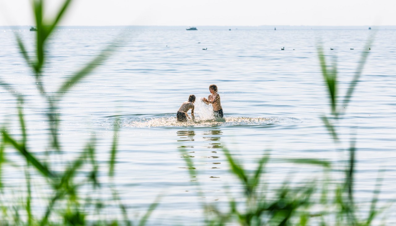Badespa&szlig; am Klinker M&uuml;ritzufer, &copy; TMV/Tiemann