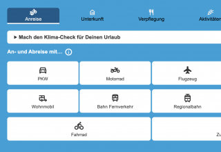Berechnet, welchen CO₂-Fu&szlig;abdruck Eure Anreise, Unterkunft und Aktivit&auml;ten hinterlassen mit dem CO2 Rechner