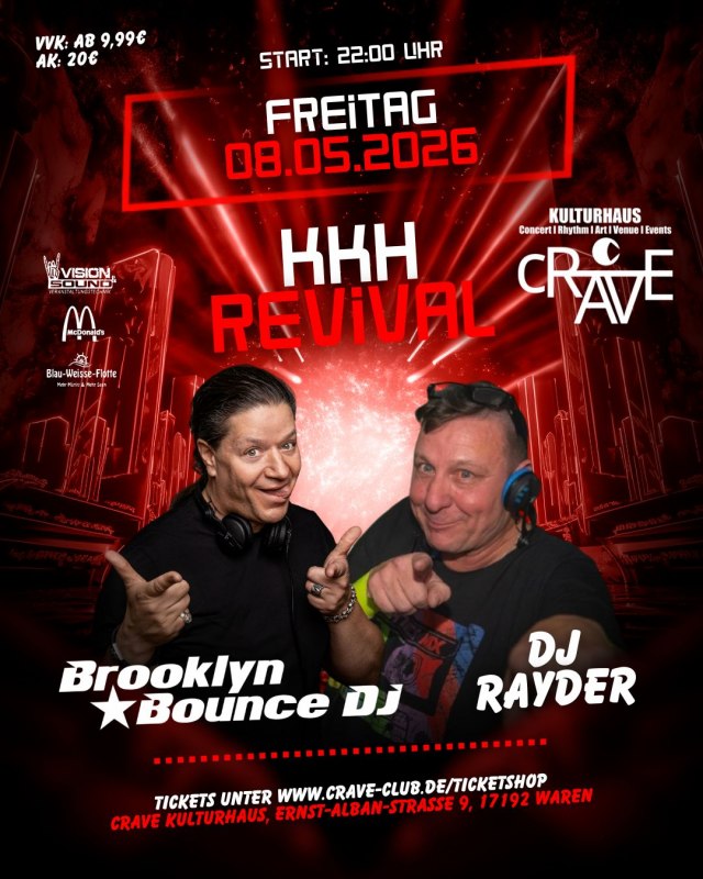 🔥 KHH REVIVAL &ndash; mit BROOKLYN BOUNCE DJ! 🔥 // &copy; cRAVE Kulturhaus