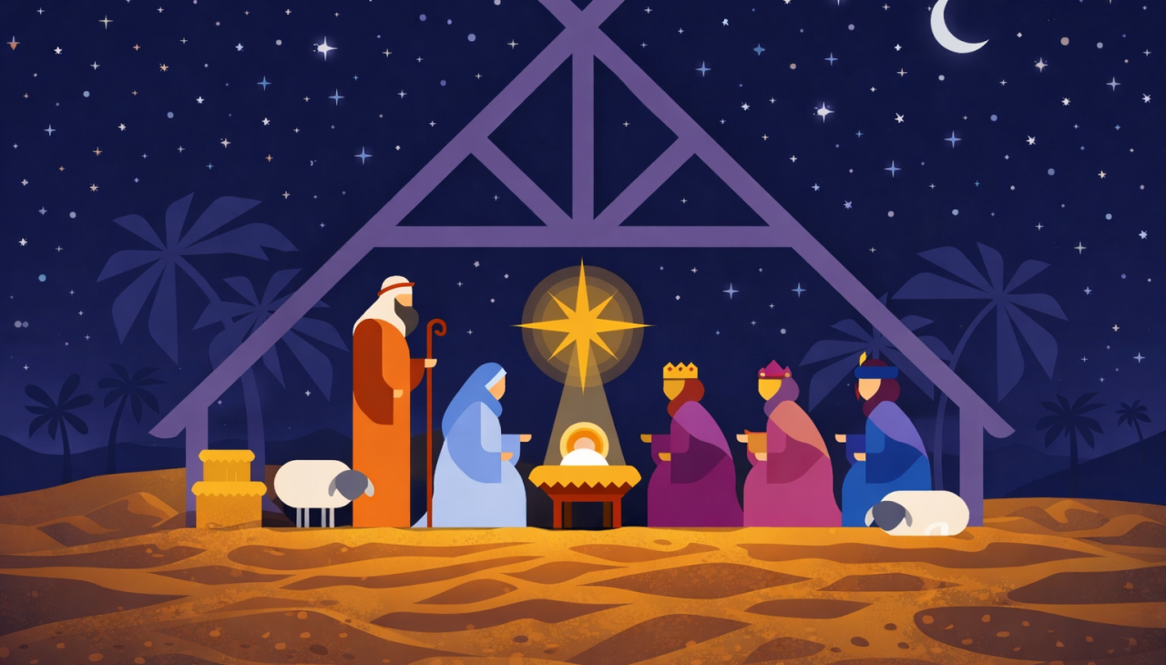 Christnacht mit besinnlicher Musik und Texten zur Weihnacht, © KI generiert Christnacht mit besinnlicher Musik und Texten zur Weihnacht, © KI generiert