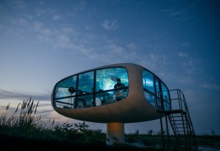 M&uuml;ther-Turms, der ehemaligen Rettungsturm in den D&uuml;nen am Strandabgang auf R&uuml;gen. // &copy; Binzer Bucht Tourismus