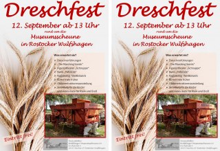 Dreschfest in der Wulfshäger Museumsscheune // © W. Ehlers Dreschfest in der Wulfshäger Museumsscheune // © W. Ehlers
