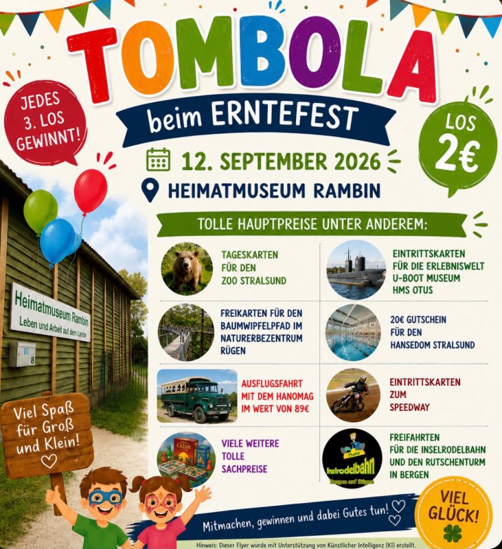 Tombola Erntefest // © Heimatmuseum Rambin e.V. Tombola Erntefest // © Heimatmuseum Rambin e.V.