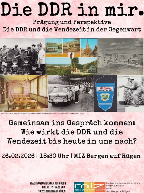 Plakat "Die DDR in mir", &copy; MIZ Bergen/Stadtmuseum Bergen auf R&uuml;gen