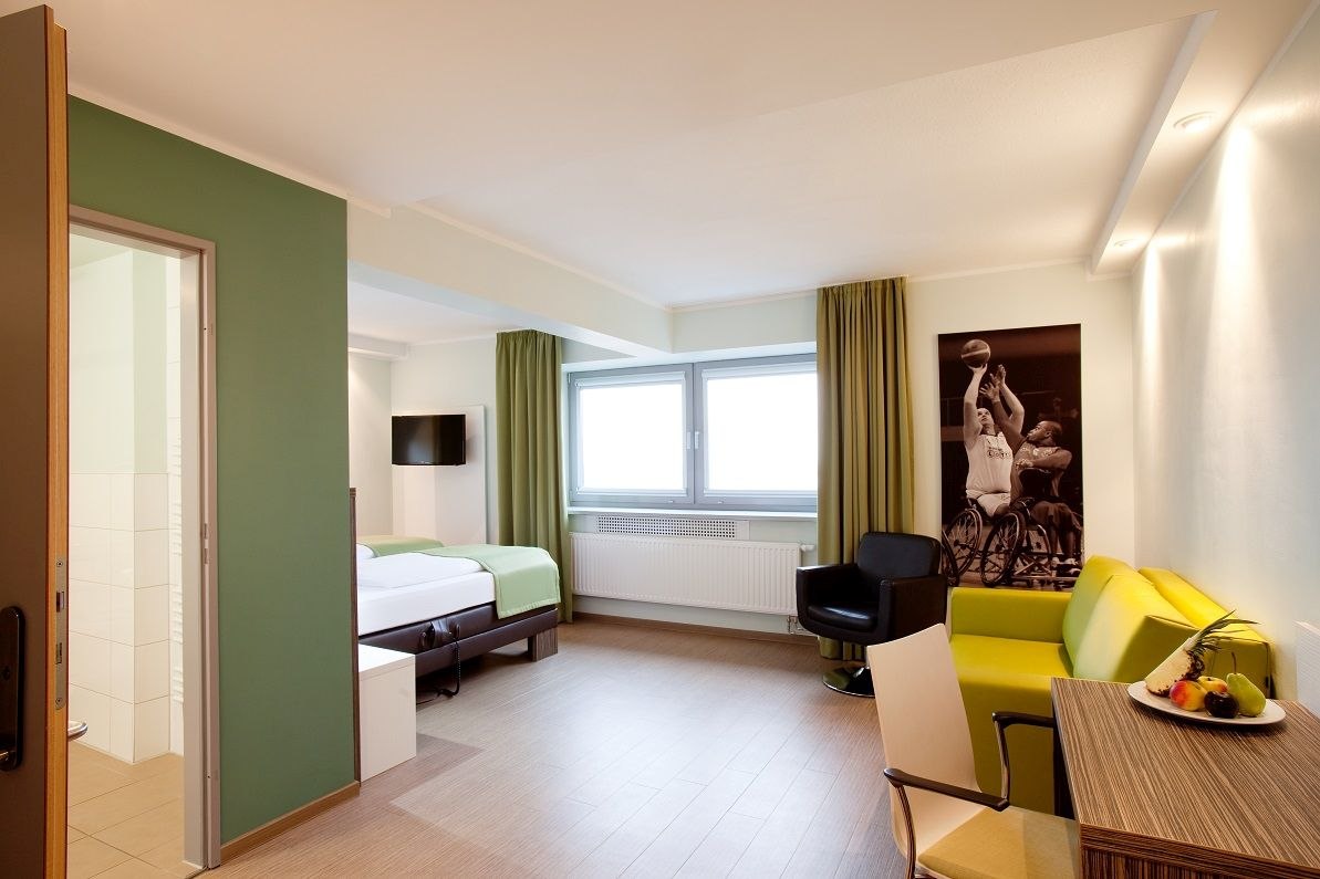 Barrierefreies Zimmer im Hotel Sportforum // © Hotel Sportforum Barrierefreies Zimmer im Hotel Sportforum // © Hotel Sportforum