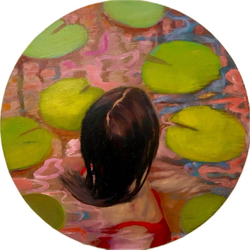 &bdquo;Undine&ldquo;, &Ouml;l auf Leinwand, d = 30 cm, 2025 // &copy; Stefanie Hillich