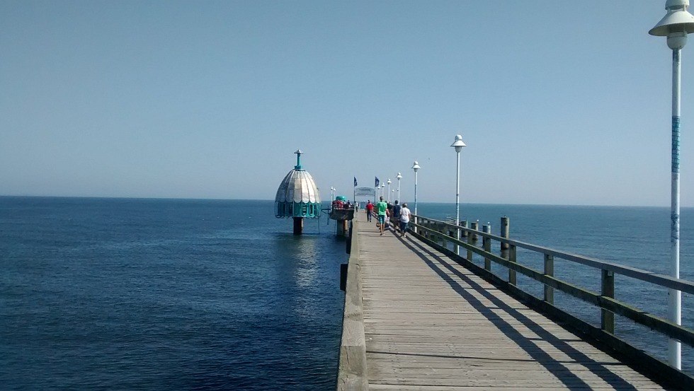 Seebr&uuml;cke Zinnowitz mit Tauchgondel // &copy; MV-T/Fischer
